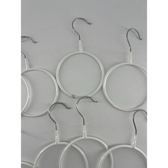 Belt/Scarf Hangers Organizer for Closet 8 PCS Nonslip Large Scarves Holder White - Picture 2 of 6